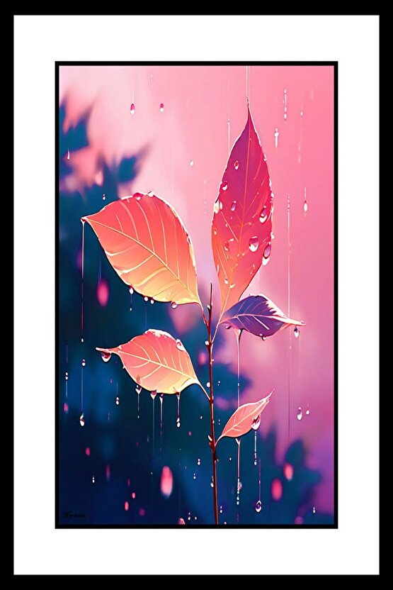 Yağmur Çiçekleri Digital Art ( ÇERÇEVESİZ - ÇERÇEVE YOKTUR ) ( ULTRA HD ) FOLYO AFİŞ - POSTER