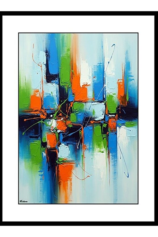 Soyut Sulu Boya Digital Art ( ÇERÇEVESİZ - ÇERÇEVE YOKTUR ) ( ULTRA HD ) FOLYO AFİŞ - POSTER