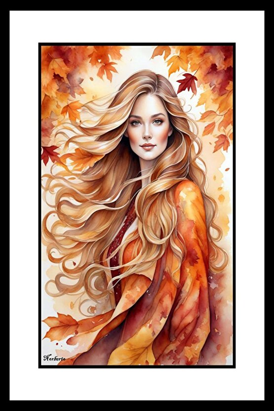 Rüzgar ve Kadın Digital Art ( ÇERÇEVESİZ - ÇERÇEVE YOKTUR ) ( ULTRA HD ) FOLYO AFİŞ - POSTER