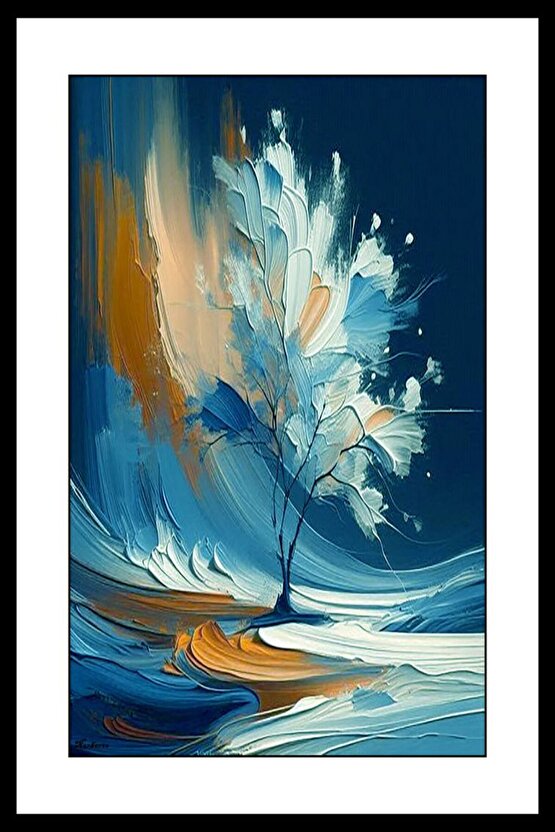 Yağlıboya Ağaç Digital Art ( ÇERÇEVESİZ - ÇERÇEVE YOKTUR ) ( ULTRA HD ) FOLYO AFİŞ - POSTER