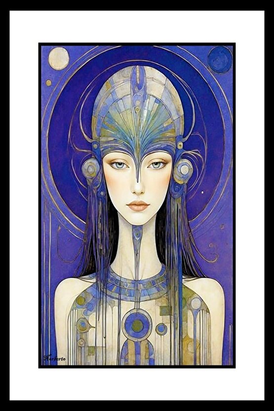 Mısır Tanrıça Digital Art ( ÇERÇEVESİZ - ÇERÇEVE YOKTUR ) ( ULTRA HD ) FOLYO AFİŞ - POSTER