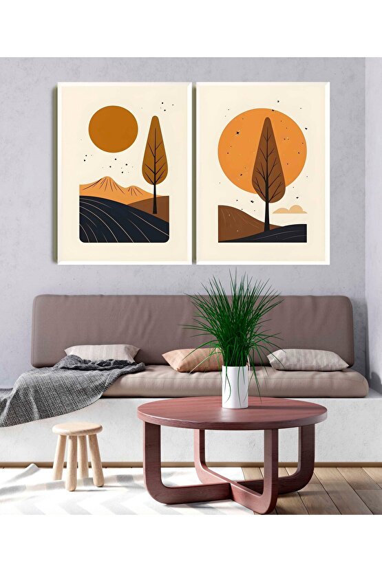 Matisse - Sanat - Soyut - Doğa - Ev - Yaşam ( 2 Li Çerçevesiz ) Poster - Afiş - Tablo NNHT126