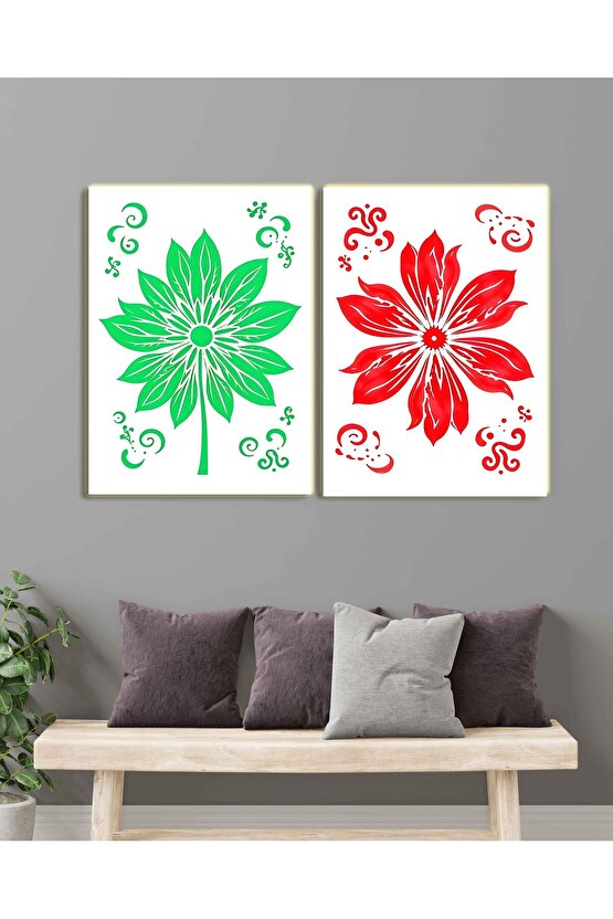 Matisse - Sanat - Soyut - Doğa - Ev - Yaşam ( 2 Li Çerçevesiz ) Poster - Afiş - Tablo NNHT239