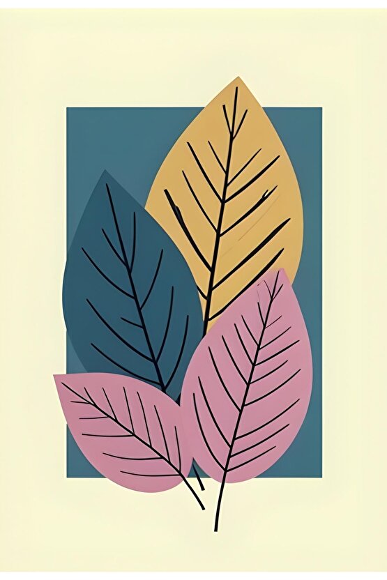 Matisse - Boho - Art Deco - Soyut - Doğa ( 3 lü Çerçevesiz ) Poster - Afiş - Tablo KR2C01250