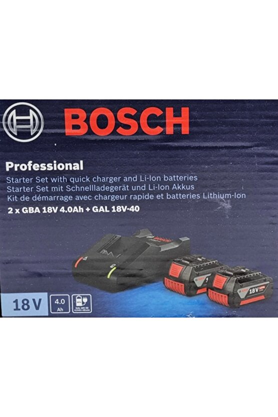 Professional Gbh 18v-20+gws 18v-li+gsr 18v-21+2xgba 18v-4.0ah (akü)+1x Gal 18v-40+canta Set