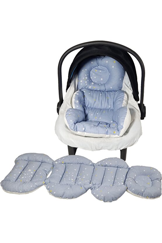 Babynest Puset Içi Set Araba Minderi Emzirme Örtüsü Ve Minderi Beşik Içi Nevresim Takımı 15 Li Set