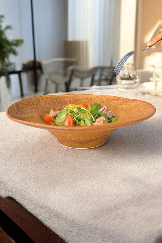 Ruw Savana 24cm Porselen Makarna Tabağı ve Salata Tabağı