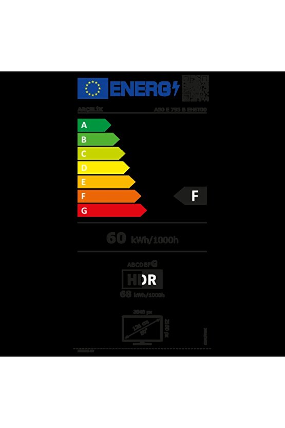 A50 E 795 B 4K Ultra HD 50 127 Ekran Uydu Alıcılı Google Smart LED TV