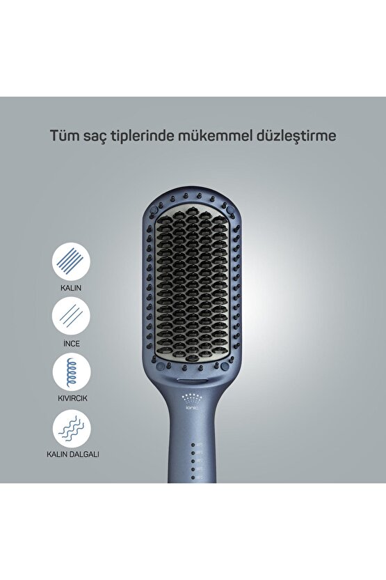 Superstar Pro Saç Düzleştirici Fırça 5 Sıcaklık Ayarı Okyanus - AR5082-O