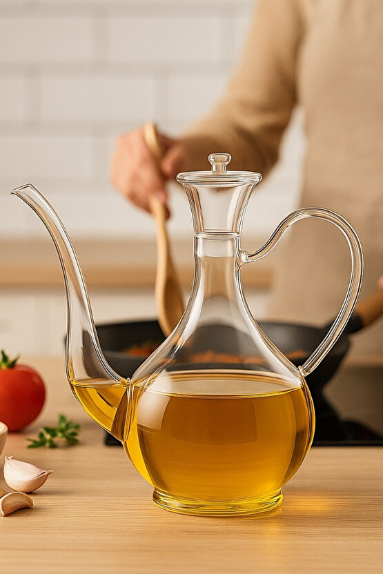 750 ml Cam Yağdanlık – Şık ve Dayanıklı Tasarım