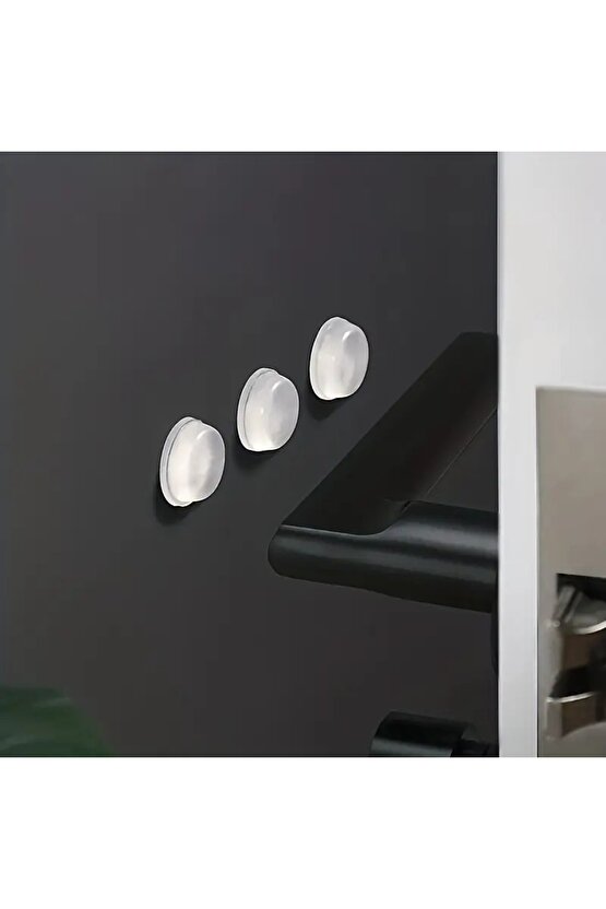 Mobilya Dolap Kapağı Ses Önleyici Cam Kesme Tahtası Ayağı Şeffaf Yapışkanlı Stoper Ayak 84 Adet