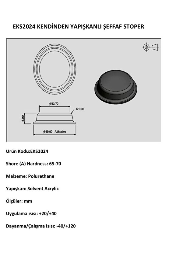 Mobilya Dolap Kapağı Ses Önleyici Cam Kesme Tahtası Ayağı Şeffaf Yapışkanlı Stoper Ayak 84 Adet