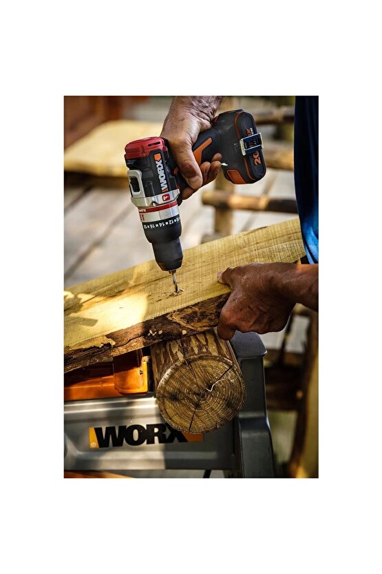 WX354.9C 20Volt2.0Ah Li-ion Tek Akülü Kömürsüz Profesyonel Darbeli Şarjlı Matkap