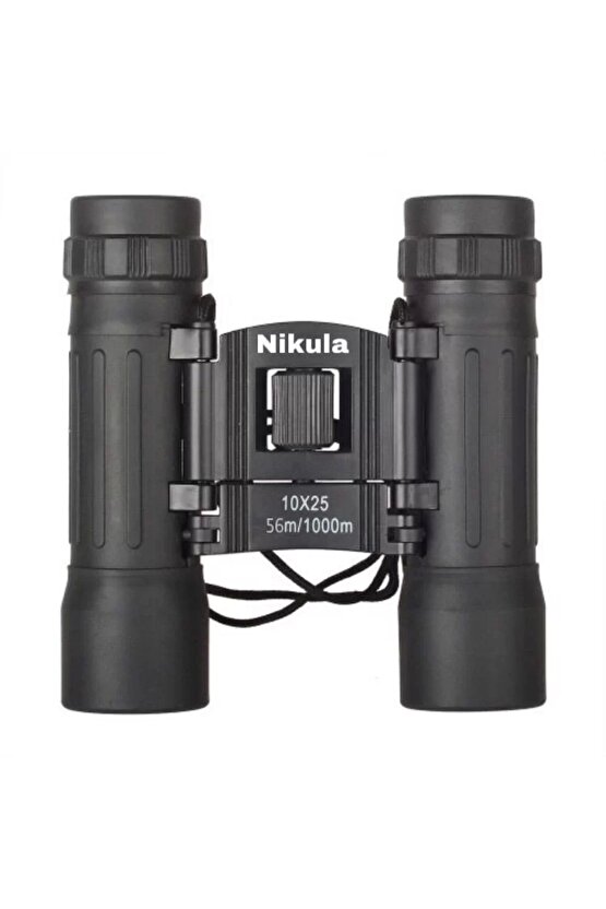 10x25 Av Dürbünü 56m1000m Kauçuk Kaplama Siyah