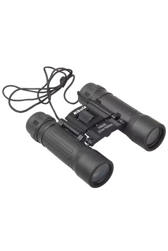 10x25 Av Dürbünü 56m1000m Kauçuk Kaplama Siyah