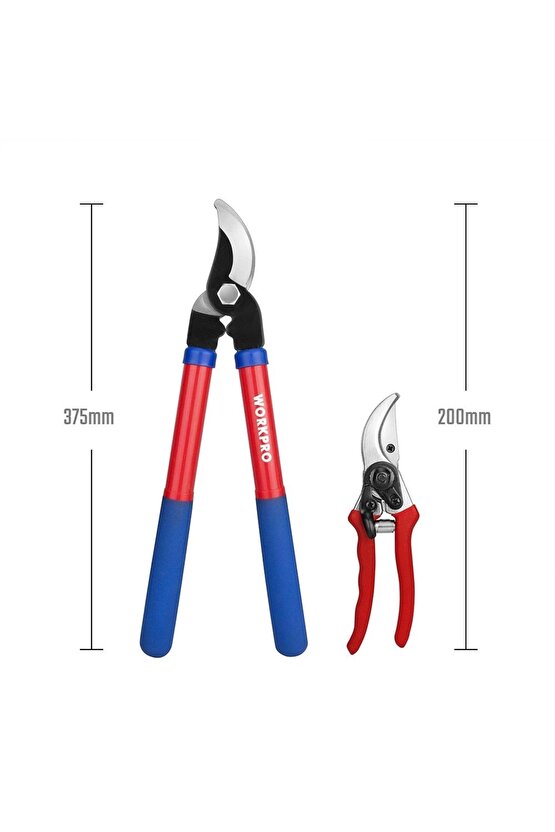 WP204500 2’li Profesyonel Bağ Bahçe Dal Budama Makası Seti