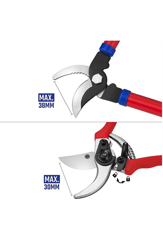 WP204500 2’li Profesyonel Bağ Bahçe Dal Budama Makası Seti