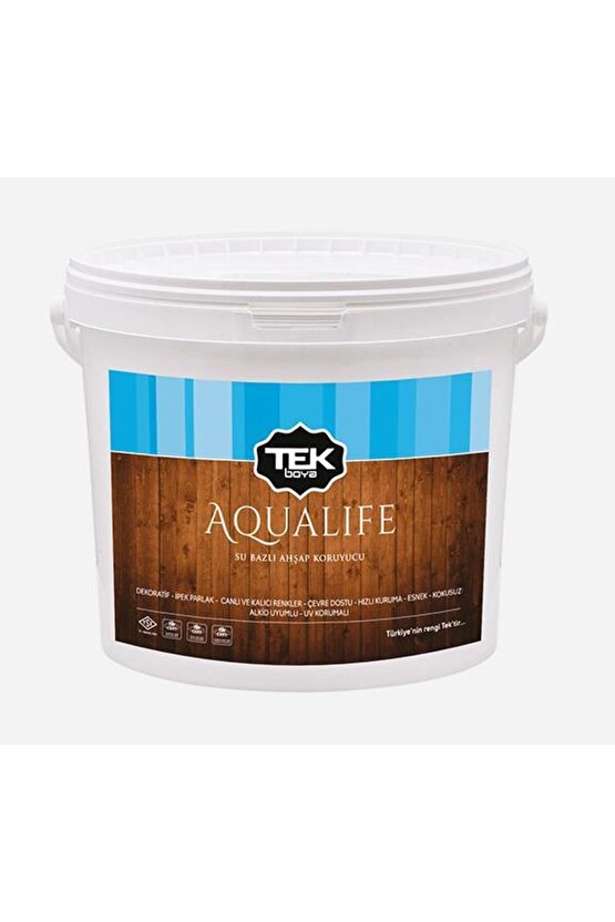 TEK AQUALIFE SU BAZLI AHŞAP KORUYUCU TİK RENGİ (TEAK) 2,5 LT