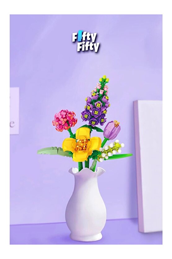 Mikro Blok Sonsuz Çiçekler 608 Parça - Lego Setleri - Loz Mini Lego - Çiçek Lego - Loz Lego - Mikro