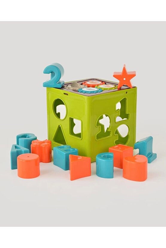 Eğitici Bultak Küp - Şekil Yerleştime Oyunu - Kırılmaz Oyuncak - Montessori Oyuncak - Bul-Tak Küp Oy
