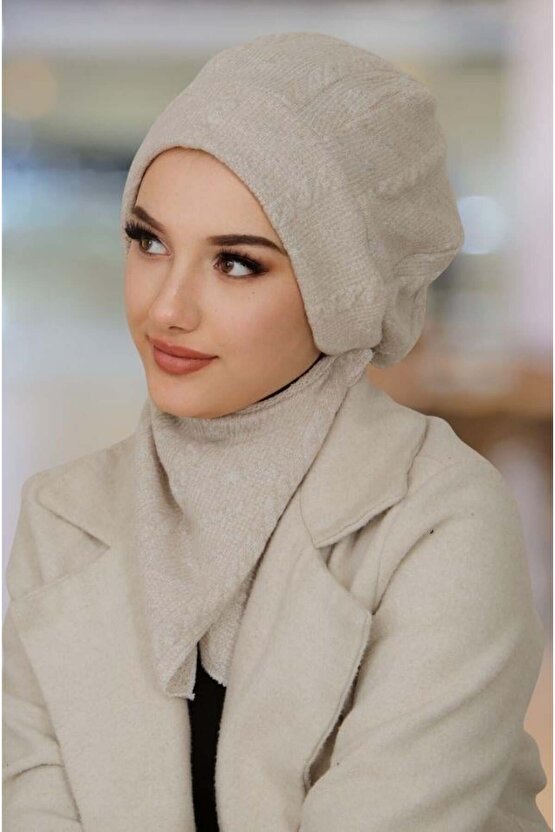 Kemik Rengi Tesettür Bere Ve Etol Takım