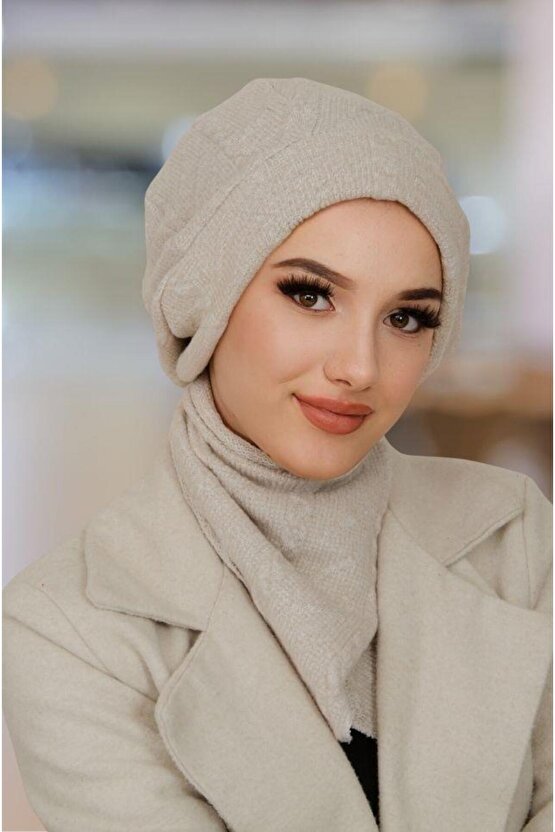 Kemik Rengi Tesettür Bere Ve Etol Takım