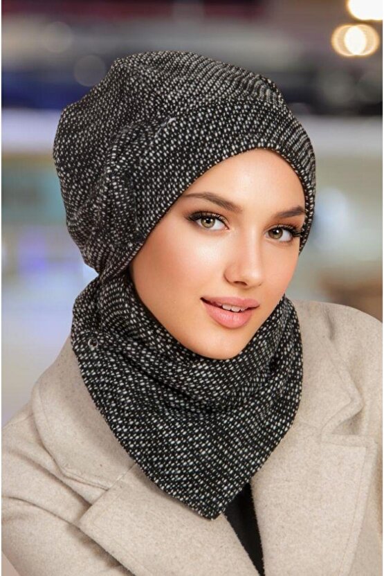 Siyah Melanj Tesettür Bere Ve Etol Takım