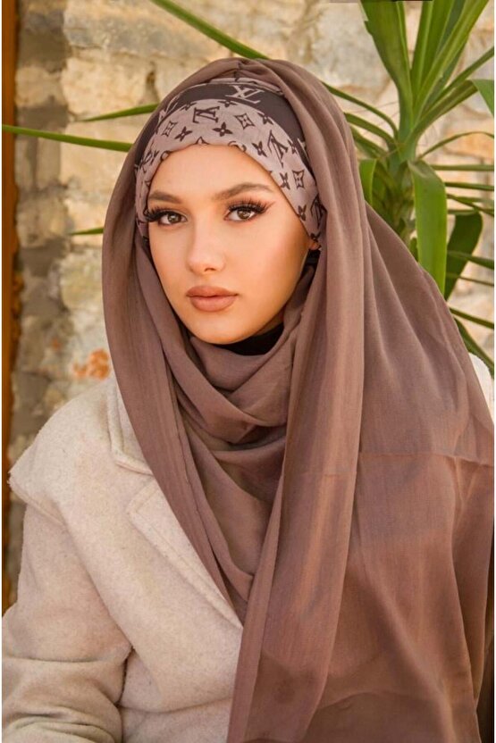 Vizon Marka Desen Bandana Bone Şal