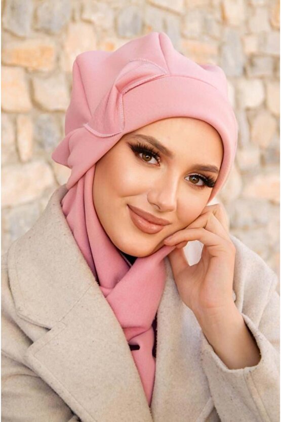 Pudra Fiyonklu Tesettür Bere