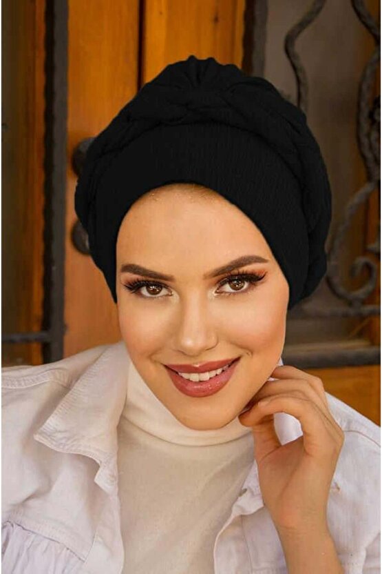 Siyah Hazır Burgulu Bone