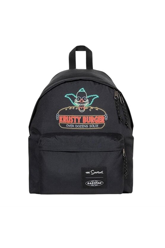 Padded Pak r Simpson Neon Placed Siyah Sırt Çantası