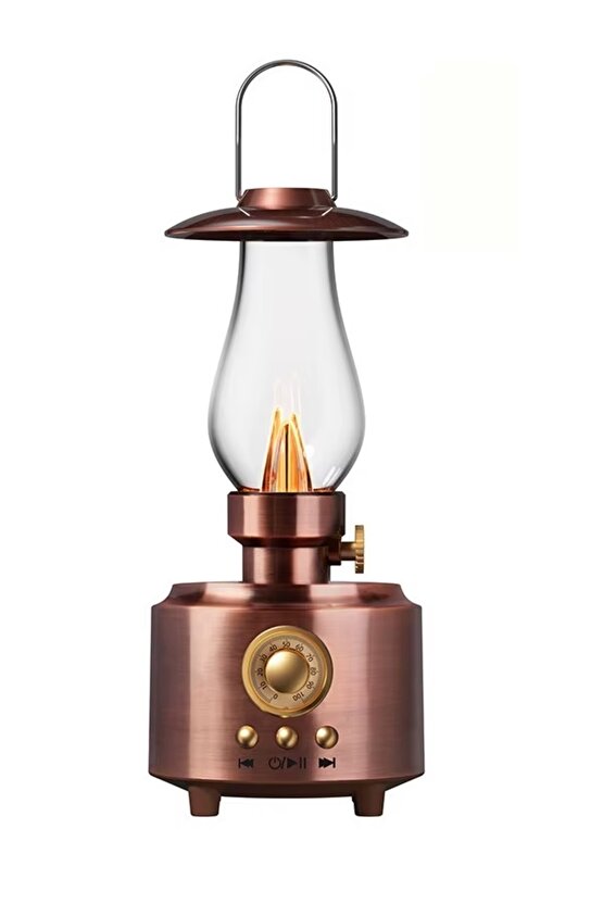 C210 BLUETOOTH HOPARLÖR NOSTALJİK GAZ LAMBASI GÖRÜNÜMLÜ AMBİANS RETRO ŞARJLI HOPARLÖR FM RADYO