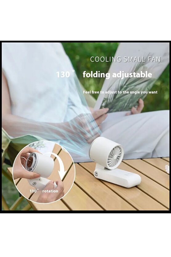 ŞARJLI EL FANI LED GÖSTERGELİ MİNİ KLİMA SERİNLETİCİ VANTİLATÖR BOYUN ASKI İPLİ KATLANABİLİR