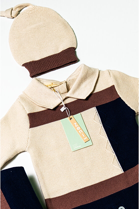 Yeni Doğan 5li Örme Triko Tulum Set