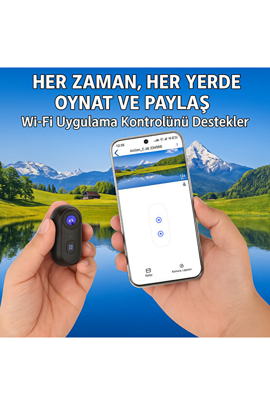 1080p Hd Dijital Suya Dayanıklı Aksiyon Kamera Beyaz- Yeni Nesil Su Altı