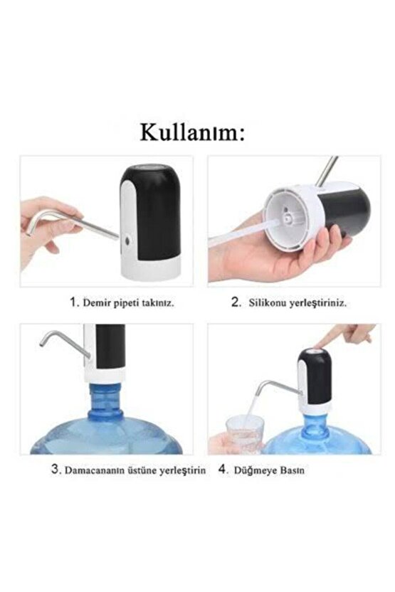 Dijital Elektrikli Şarjlı Damacana Su Pompası