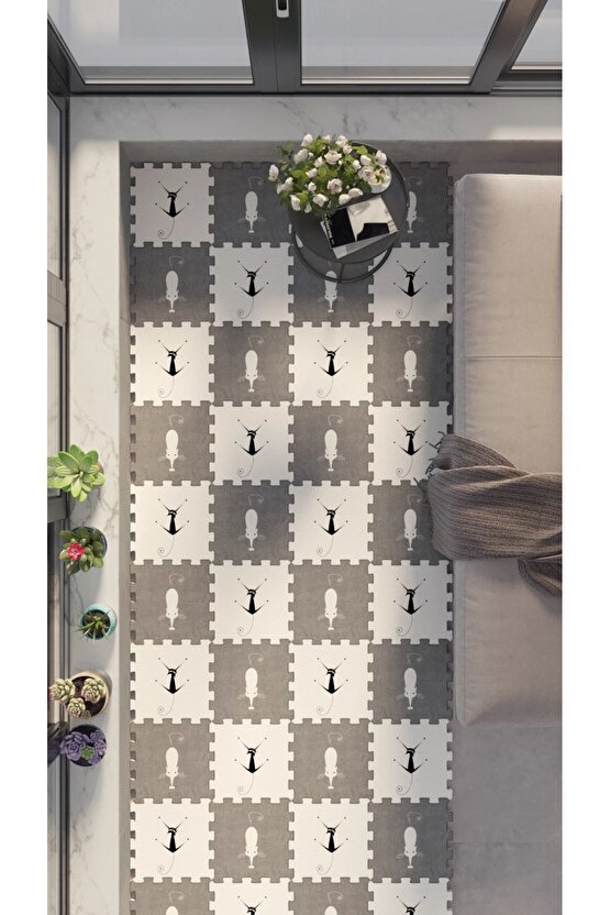 Yıkanabilir Cam Balkon Halısı Thb1 | Yapboz Halı | Puzzle Halı