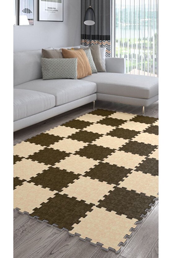 Yıkanabilir Geniş Salon Halısı Ths30 | Yapboz Halı | Puzzle Halı