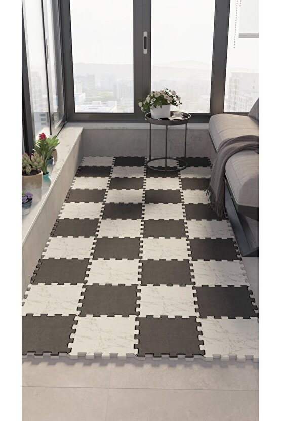 Yıkanabilir Büyük Balkon Halısı Thb31 | Yapboz Halı | Puzzle Halı