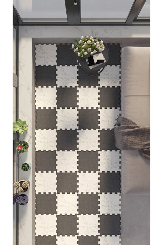 Yıkanabilir Büyük Balkon Halısı Thb31 | Yapboz Halı | Puzzle Halı