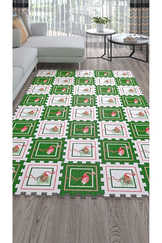 Leylek Modelleri Dekoratif Salon Halısı Ths10 | Yapboz Halı | Puzzle Halı