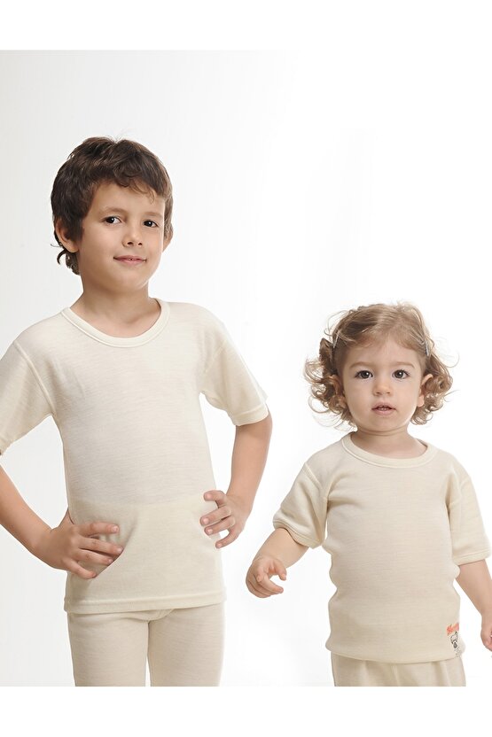 Yarım kol 2 Li Hakiki Yün Çocuk Atleti Astım Bronşit Atleti new season