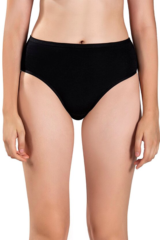 KADIN SİYAH PAMUKLU BİKİNİ KÜLOT -652