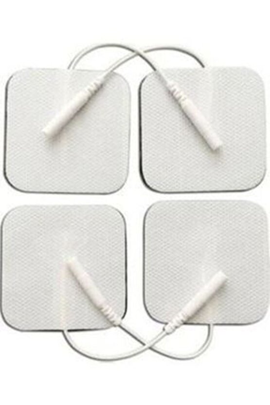 Soketli Elektrot 5*5 Cm Ems Tens Cihazı Pin Girişli Elektrod , 1 Paket = 4 AdetKablolu 