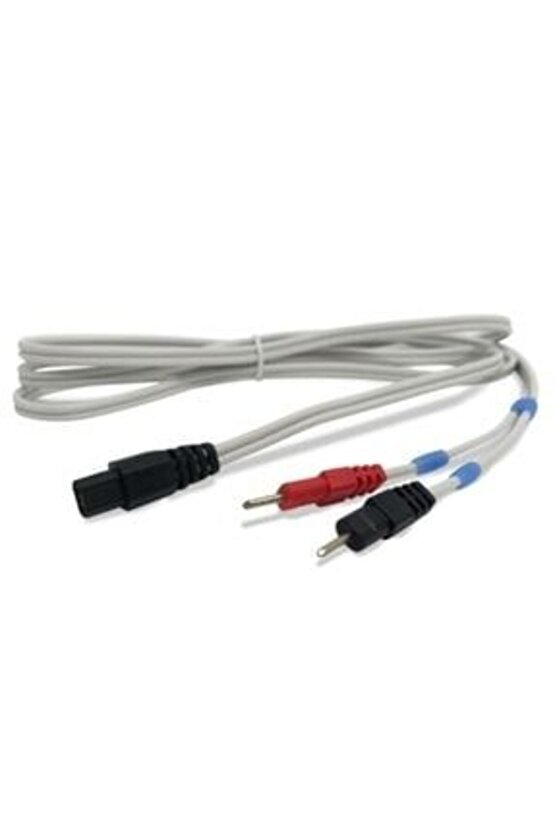 Fitness Tens Cihazı Kablosu Düz Giriş Soket Uçlu (1 Adet) BeyazKas Geliştirici
