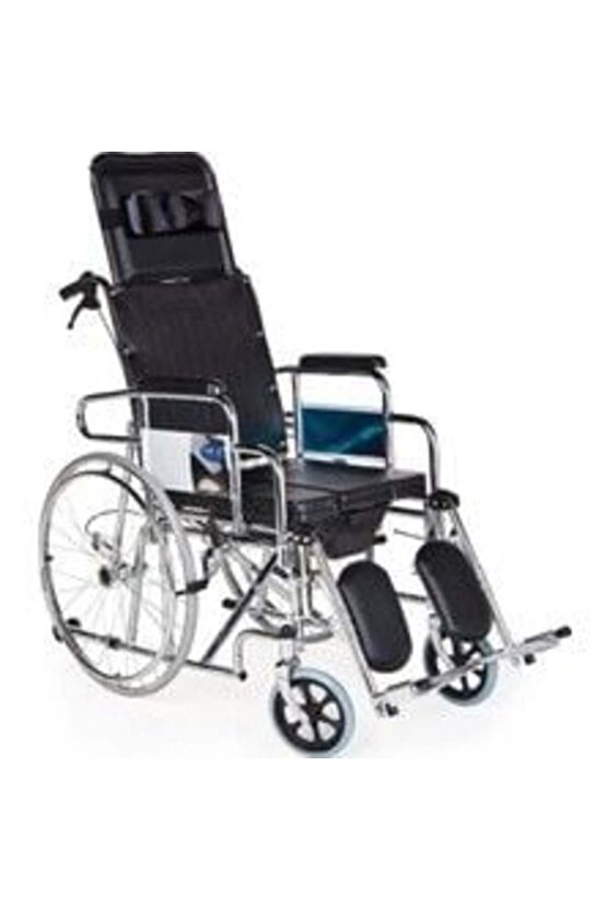 KY608GC Sırtı Yatar Ayak Kalkar Tuvalet Özellikli Tekerlekli Sandalye