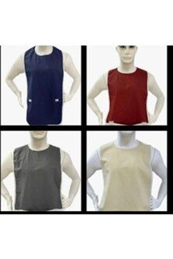 5 Adet Yıkanabilir Yetişkin Hasta Yemek Önlüğü Cepli-Cırtlı