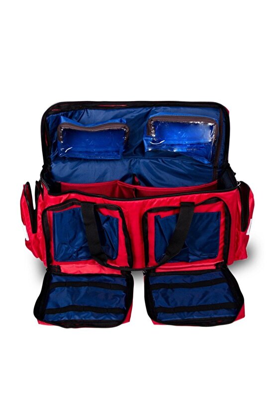 İlk Yardım Çantası 2 Çepli Büyük Boy Kırmızı