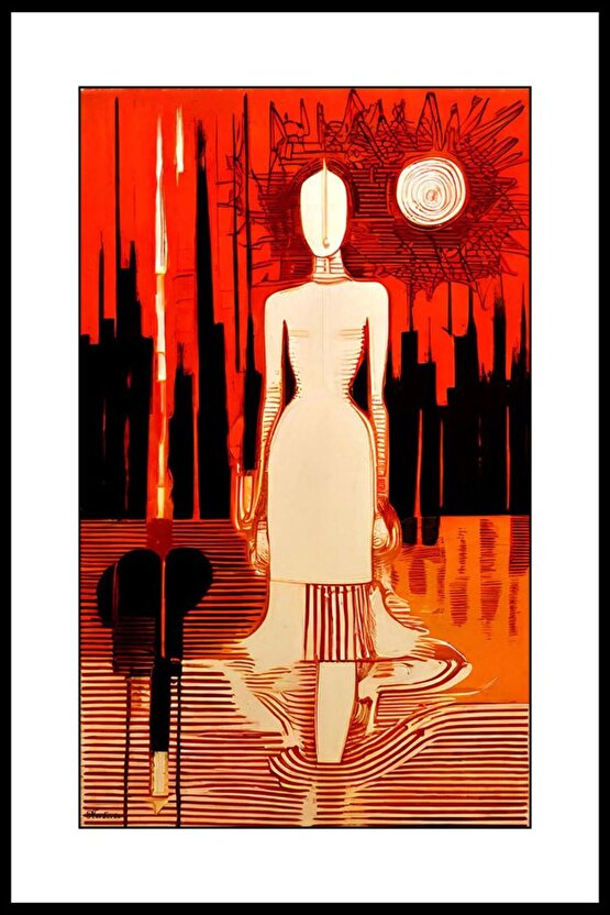 Yüzü Olmayan Kadın Digital Art ( ÇERÇEVESİZ - ÇERÇEVE YOKTUR ) ( ULTRA HD ) FOLYO AFİŞ - POSTER