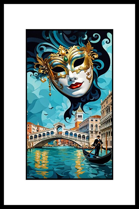 Maskeli Şehir Digital Art ( ÇERÇEVESİZ - ÇERÇEVE YOKTUR ) ( ULTRA HD ) FOLYO AFİŞ - POSTER